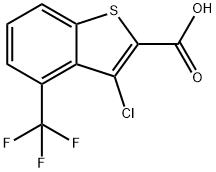 3-chloro-4-(trifluoromethyl)benzo[b]thiophene-2-carboxylic acid Struktur