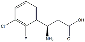 (3R)-3-AMINO-3-(3-CHLORO-2-FLUOROPHENYL)PROPANOIC ACID Struktur