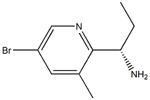 (1S)-1-(5-BROMO-3-METHYL(2-PYRIDYL))PROPYLAMINE Struktur