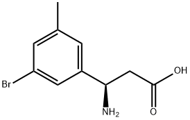 (3R)-3-AMINO-3-(3-BROMO-5-METHYLPHENYL)PROPANOIC ACID Struktur