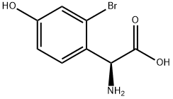 (2S)-2-AMINO-2-(2-BROMO-4-HYDROXYPHENYL)ACETIC ACID Struktur