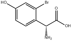 (2R)-2-AMINO-2-(2-BROMO-4-HYDROXYPHENYL)ACETIC ACID Struktur