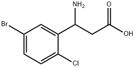 3-amino-3-(5-bromo-2-chlorophenyl)propanoic acid Struktur