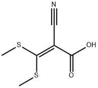 2-Cyano-3,3-bis(methylsulfanyl)acrylic acid Struktur