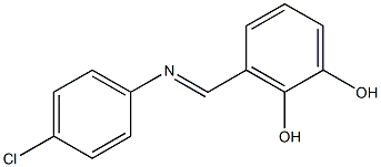 3-{[(4-chlorophenyl)imino]methyl}-1,2-benzenediol Struktur