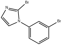 2-bromo-1-(3-bromophenyl)-1H-imidazole Struktur