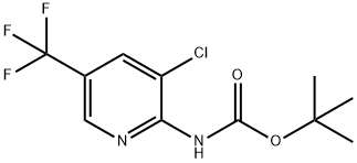 tert-butyl N-[3-chloro-5-(trifluoromethyl)pyridin-2-yl]carbamate Struktur