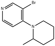 3-BROMO-4-(2-METHYLPIPERIDIN-1-YL)PYRIDINE Struktur