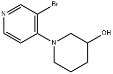 3-BROMO-4-(3-HYDROXYPIPERIDIN-1-YL)PYRIDINE Struktur