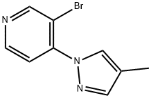 3-BROMO-4-(4-METHYL-1H-PYRAZOL-1-YL)PYRIDINE Struktur