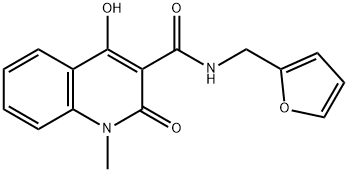 N-(furan-2-ylmethyl)-4-hydroxy-1-methyl-2-oxo-1,2-dihydroquinoline-3-carboxamide Struktur