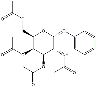 Phenyl 2-acetamido-3,4,6-tri-O-acetyl-2-deoxy-a-D-galactopyranoside Struktur