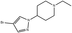 4-(4-Bromo-1H-pyrazol-1-yl)-1-ethylpiperidine Struktur