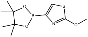 2-methoxy-4-(4,4,5,5-tetramethyl-1,3,2-dioxaborolan-2-yl)thiazole Struktur