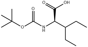 (R)-Boc-2-amino-3-ethyl-pentanoic acid Struktur