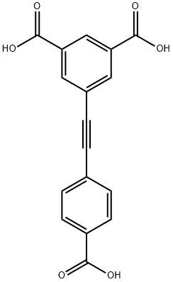 5-(2-(4-carboxyphenyl)ethynyl)benzene-1,3-dioic acid Struktur