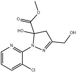 Methyl 1-(3-chloropyridin-2-yl)-5-hydroxy-3-(hydroxymethyl)-4,5-dihydro-1H-pyrazole-5-carboxylate Struktur