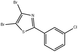 4,5-Dibromo-2-(3-chlorophenyl)thiazole Struktur