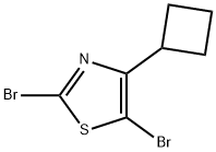 2,5-Dibromo-4-(cyclobutyl)thiazole Struktur