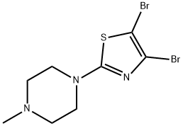 4,5-Dibromo-2-(N-methylpiperazin-yl)thiazole Struktur