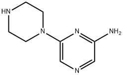 2-Amino-6-(piperazin-1-yl)pyrazine Struktur