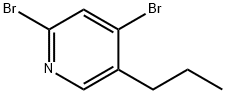 2,4-Dibromo-5-(n-propyl)pyridine Struktur