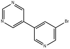 3-Bromo-5-(5-pyrimidyl)pyridine Struktur