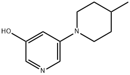 3-Hydroxy-5-(4-methylpiperidin-1-yl)pyridine Struktur