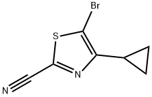 5-Bromo-4-cyclopropyl-2-cyanothiazole Struktur