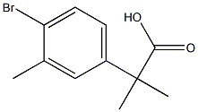 2-(4-bromo-3-methylphenyl)-2-methylpropanoic acid Struktur