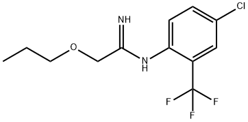 Ethanimidamide, N-[4-chloro-2-(trifluoromethyl)phenyl]-2-propoxy- Struktur