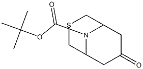 tert-butyl 7-oxo-3-thia-9-azabicyclo[3.3.1]nonane-9-carboxylate Struktur