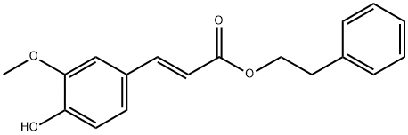 2-Propenoicacid,3-(4-hydroxy-3-methoxyphenyl)-,2-phenylethylester,(E)- Struktur