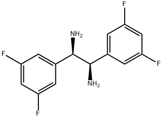 (1R,2R)-1,2-Bis(3,5-difluorophenyl)ethane-1,2-diamine Struktur