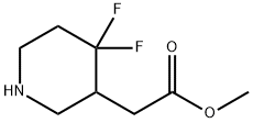 methyl 2-(4,4-difluoropiperidin-3-yl)acetate Struktur