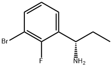 (S)-1-(3-bromo-2-fluorophenyl)propan-1-amine Struktur