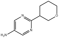 2-(tetrahydro-2H-pyran-3-yl)pyrimidin-5-amine Struktur