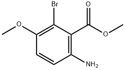 Benzoic acid, 6-amino-2-bromo-3-methoxy-, methyl ester Struktur