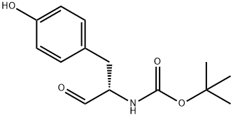 tert-butyl (S)-1-formyl-2-(4-hydroxyphenyl)ethylcarbamate Struktur