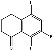 7-Bromo-5,8-difluoro-3,4-dihydronaphthalen-1(2H)-one Struktur