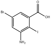 3-Amino-5-bromo-2-iodo-benzoic acid Struktur