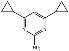 2-amino-4,6-dicyclopropylpyrimidine Struktur