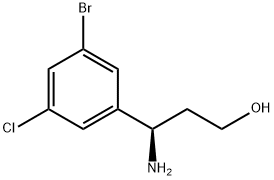 (3R)-3-AMINO-3-(3-BROMO-5-CHLOROPHENYL)PROPAN-1-OL Struktur