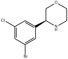 (3S)-3-(3-BROMO-5-CHLOROPHENYL)MORPHOLINE Struktur