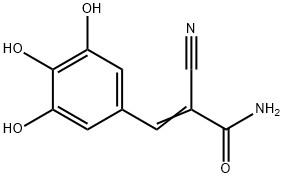 2-Propenamide, 2-cyano-3-(3,4,5-trihydroxyphenyl)- Struktur