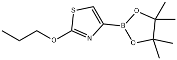 2-propoxy-4-(4,4,5,5-tetramethyl-1,3,2-dioxaborolan-2-yl)thiazole Struktur