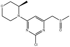 (3R)-4-(2-chloro-6-[(methylsulfinyl)methyl]-4-pyrimidinyl)-3-methylmorpholine Struktur