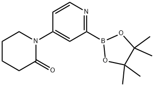 1-[2-(TETRAMETHYL-1,3,2-DIOXABOROLAN-2-YL)PYRIDIN-4-YL]PIPERIDIN-2-ONE Struktur