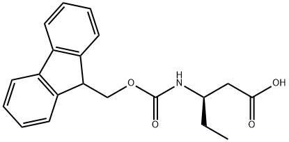 (R)-3-((((9H-FLUOREN-9-YL)METHOXY)CARBONYL)AMINO)PENTANOIC ACID Struktur