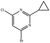 4-Chloro-6-bromo-2-cyclopropylpyrimidine Struktur